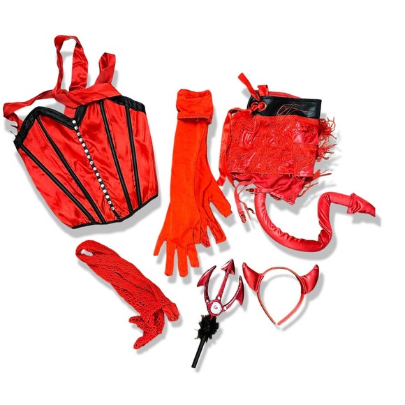 Leg Avenue Red Hot Sexy Devil 6 Pieces Halloween Costume Women's Size XS/S - Picture 2 of 10
